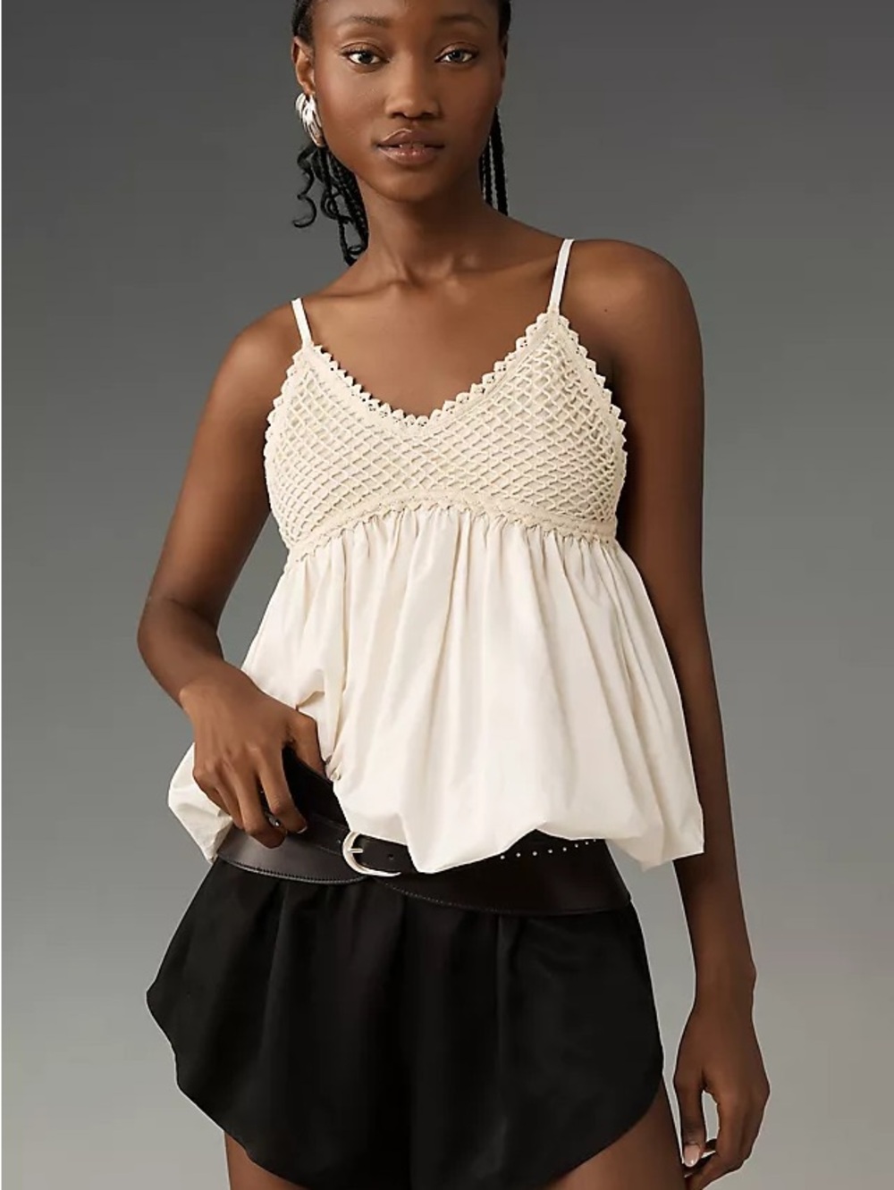 By Anthropologie Crochet Bubble Tank